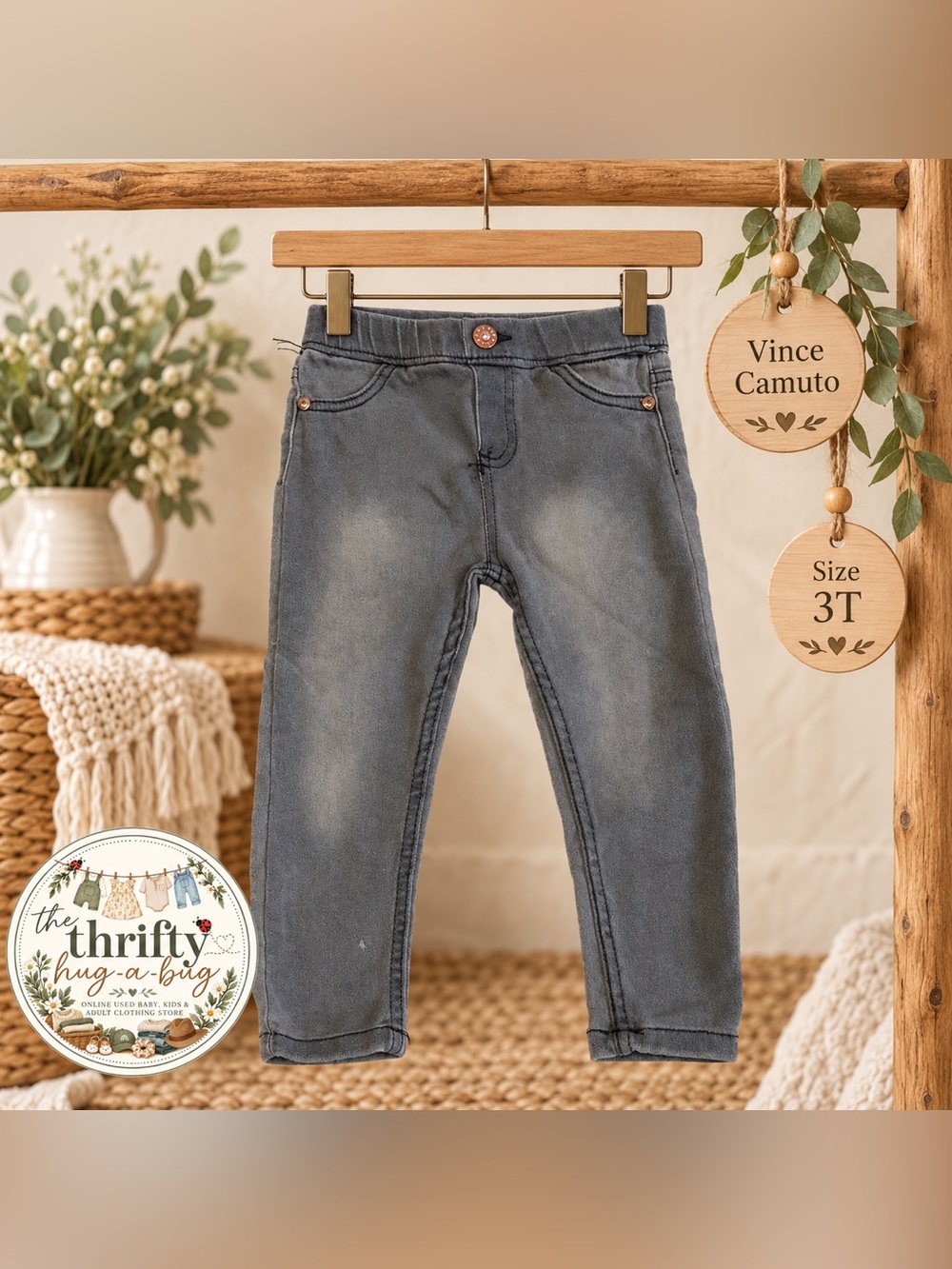 Vince Camuto Girls Grey Skinny Jeans | Size 3T 🩶✨